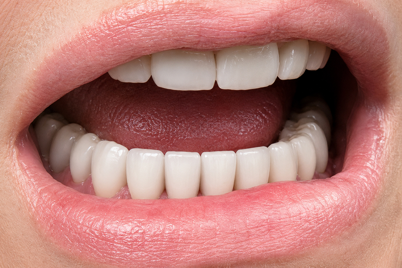 After - filled in front teeth